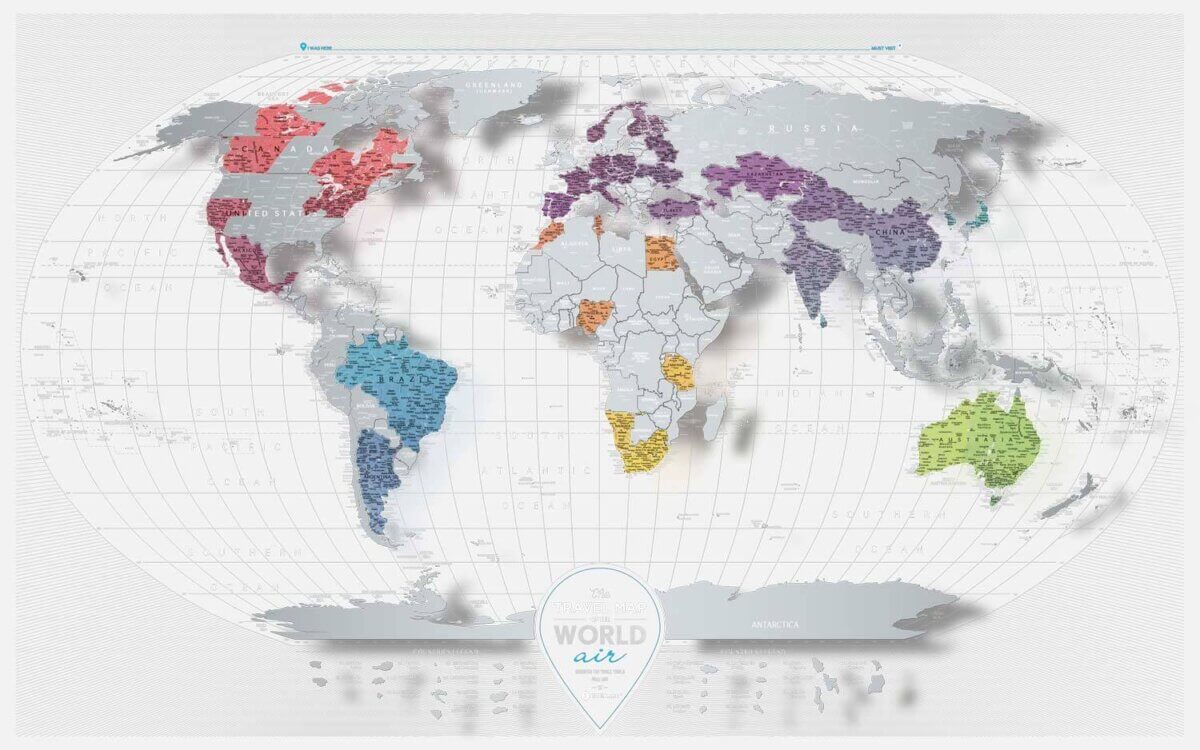 Scratch off Travel Air Map