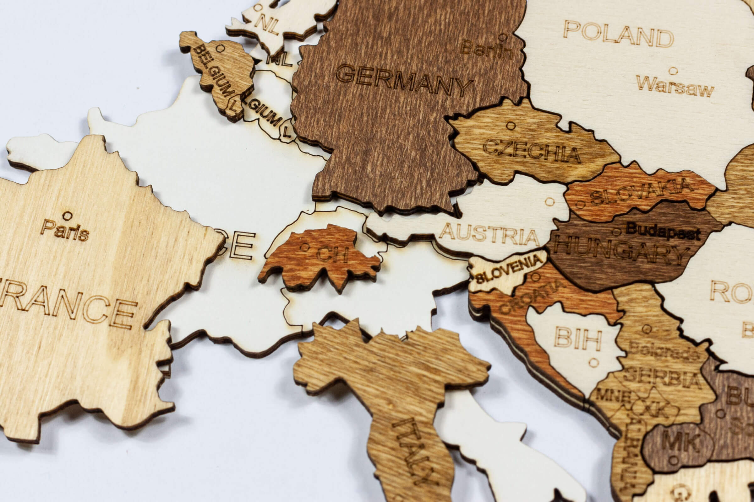 Puzzle Wooden World Map Simple